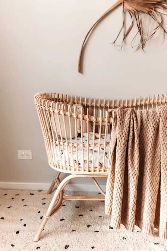 Diamond Knit Baby Blanket | Hazelnut
