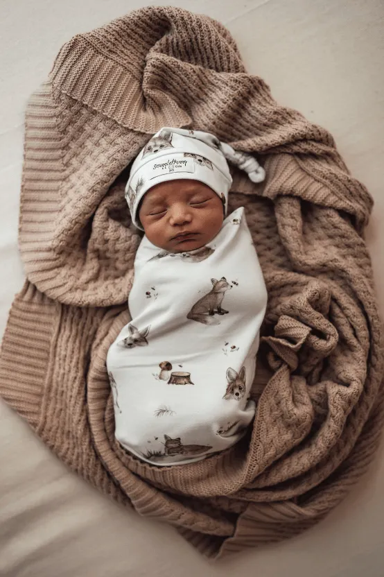 Diamond Knit Baby Blanket | Hazelnut