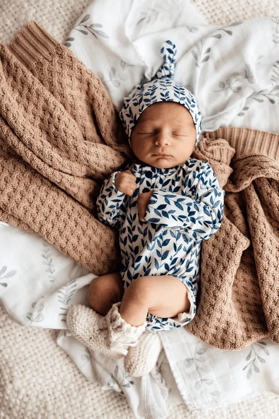 Diamond Knit Baby Blanket | Hazelnut
