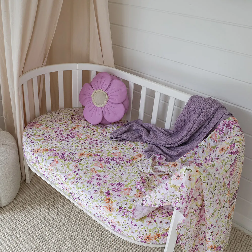 Diamond Knit Baby Blanket | Lavender