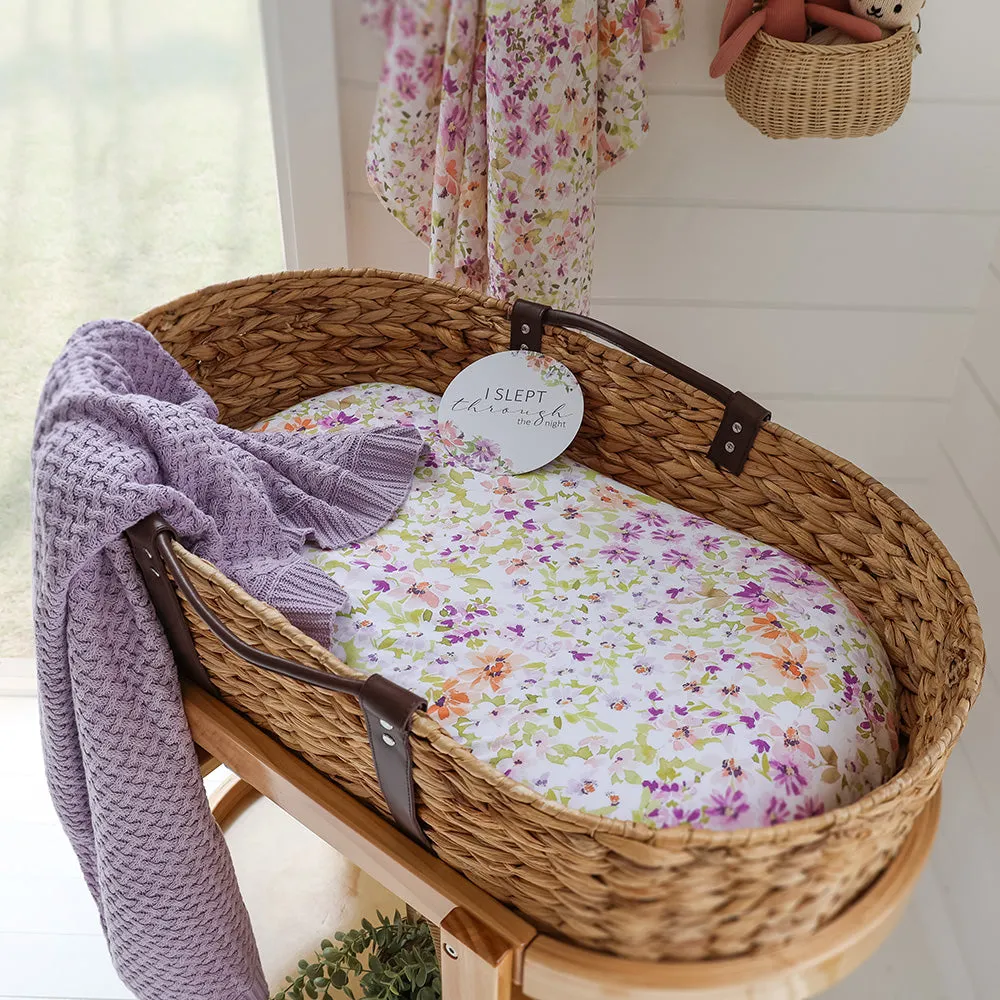 Diamond Knit Baby Blanket | Lavender
