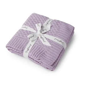 Diamond Knit Baby Blanket | Lavender