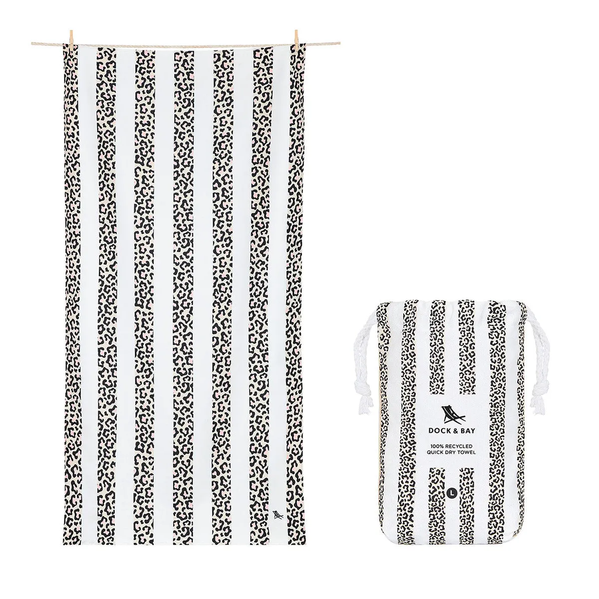 Dock & Bay | Beach Towel Animal Kingdom | Dashing Leopard