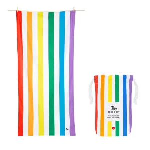 Dock & Bay | Beach Towel Summer Collection | Rainbow Skies Large