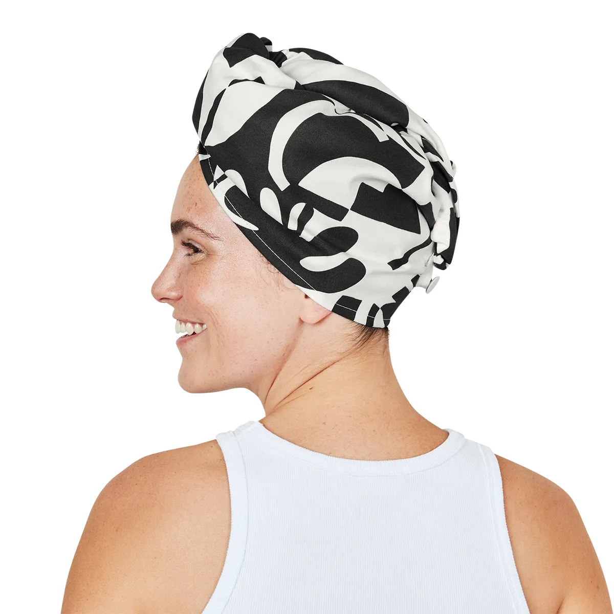 Dock & Bay | Hair Wrap | Midnight Monochrome