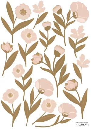 ELÉONORE | Wall Decals Pink Flowers