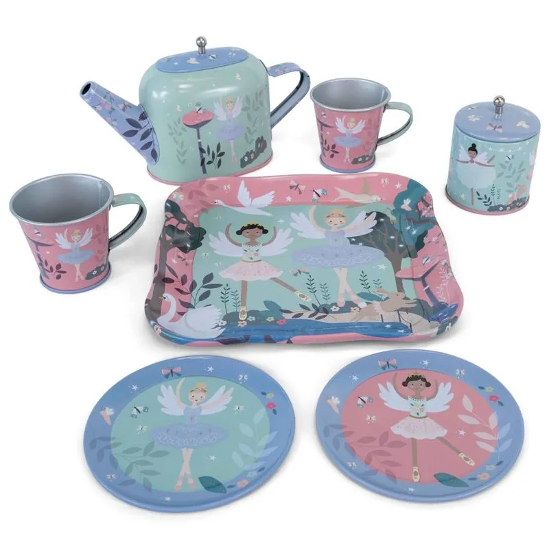 Enchanted - Tin Tea Set 9 Piece - Ballerina