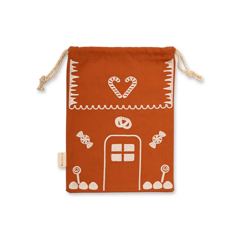 Fabelab Christmas Gift Bag, Gingerbread House