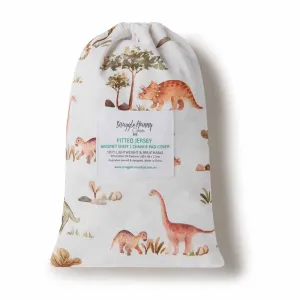 Fitted Bassinet Sheet | Changing Mat Cover | Dino