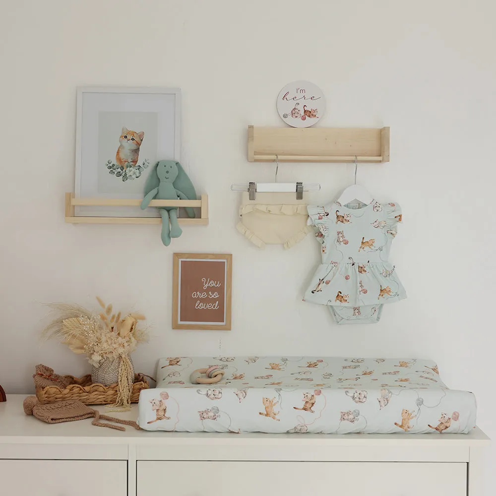 Fitted Bassinet Sheet | Changing Mat Cover | Kittens