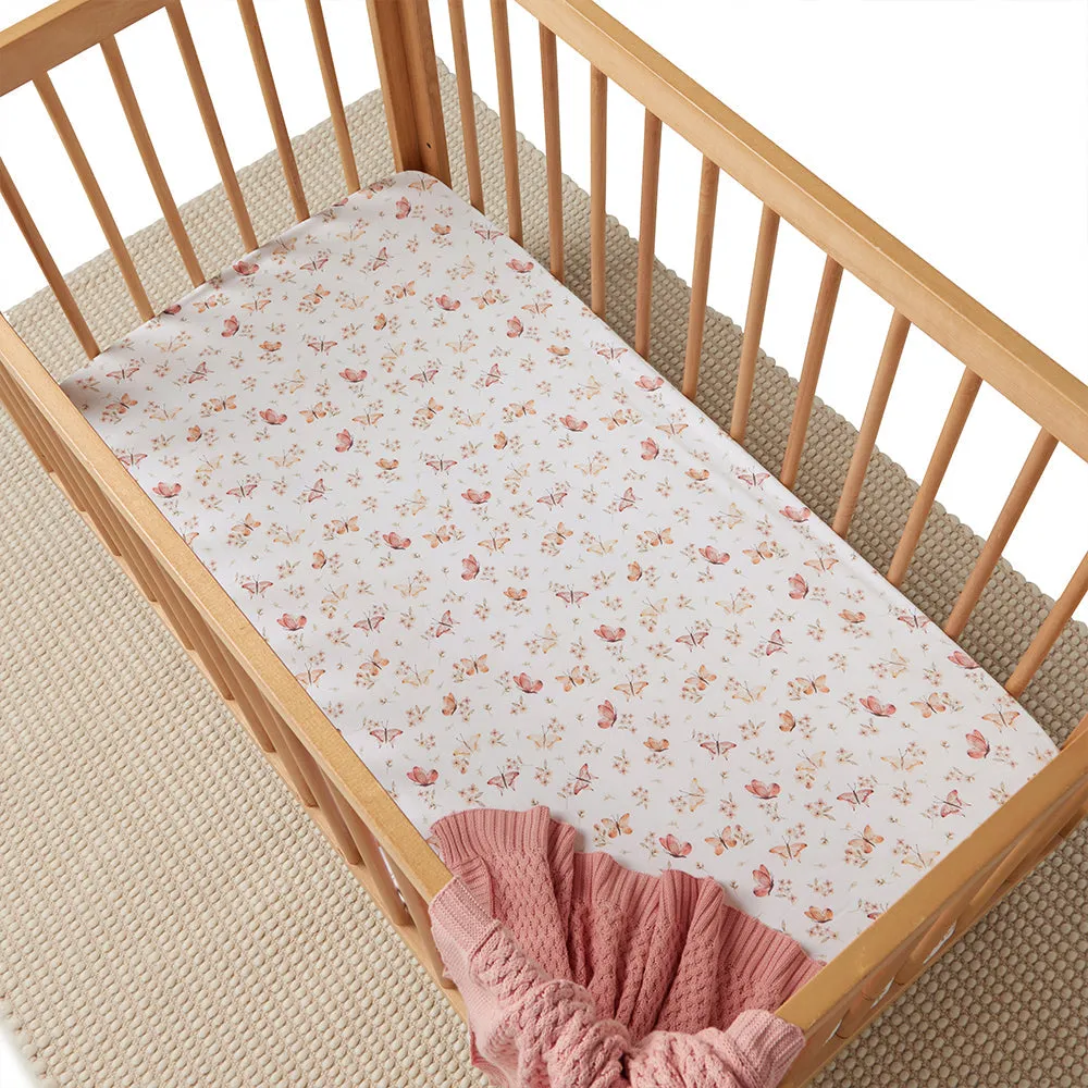 Fitted Cot Sheet | Butterfly