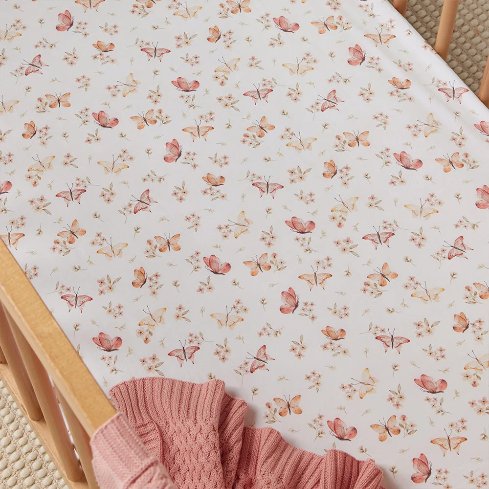 Fitted Cot Sheet | Butterfly