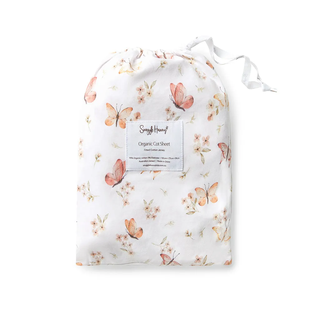 Fitted Cot Sheet | Butterfly