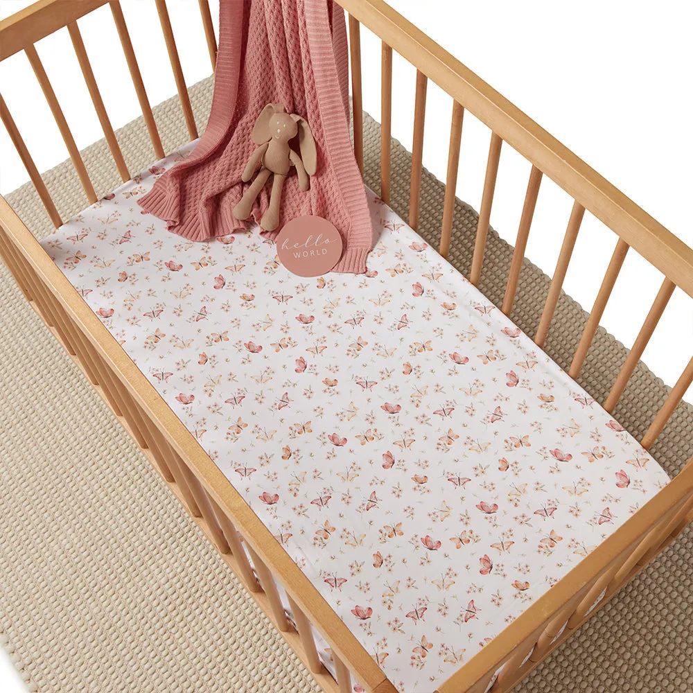 Fitted Cot Sheet | Butterfly