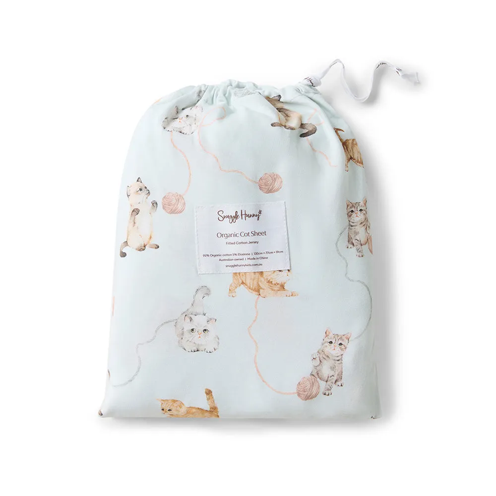 Fitted Cot Sheet | Kittens