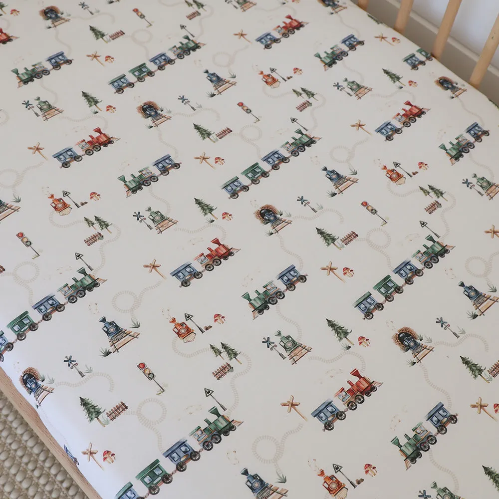 Fitted Cot Sheet | Trains