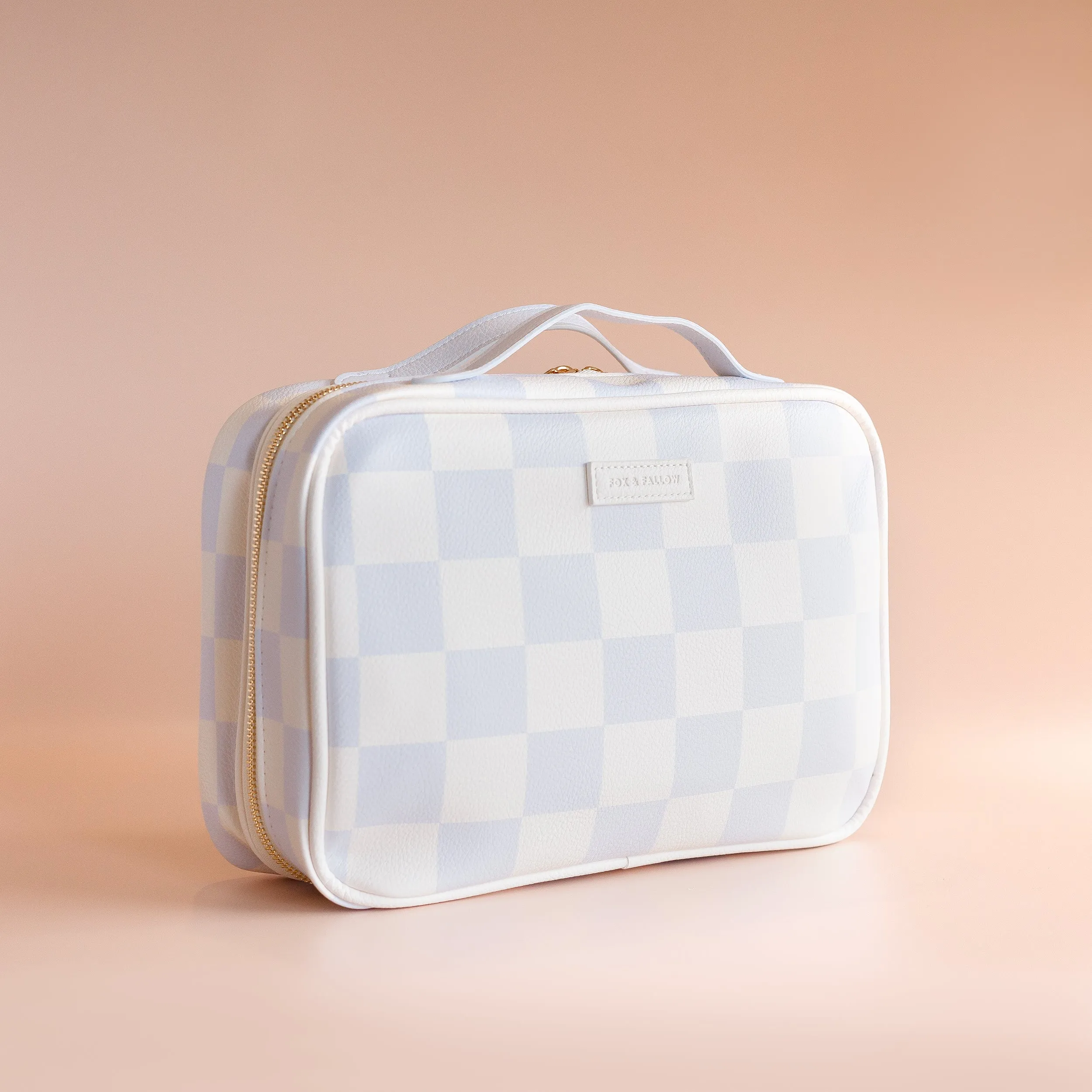 Fox   Fallow Cosmetic Bag | Powder Blue Check