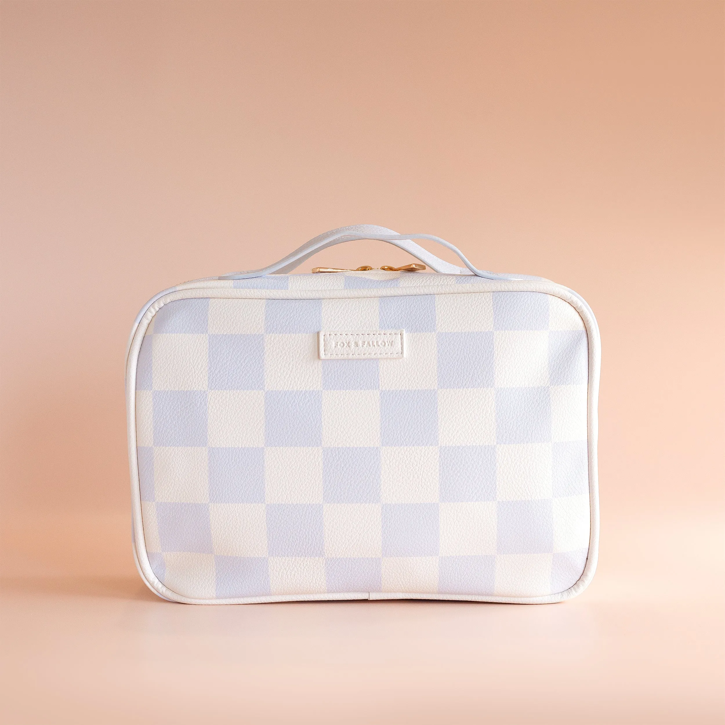 Fox   Fallow Cosmetic Bag | Powder Blue Check