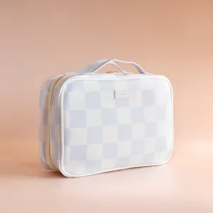 Fox   Fallow Cosmetic Bag | Powder Blue Check