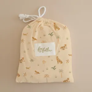 Fox   Fallow Organic Fitted Cot Sheet | Little Leopards