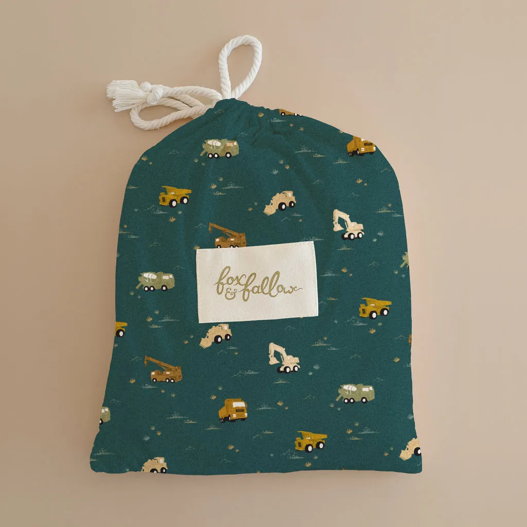 Fox   Fallow Organic Fitted Cot Sheet | Trucks