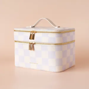 Fox   Fallow Vanity Case - 'The Classic'  | Powder Blue Check