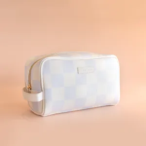 Fox   Fallow Wash Bag | Powder Blue Check