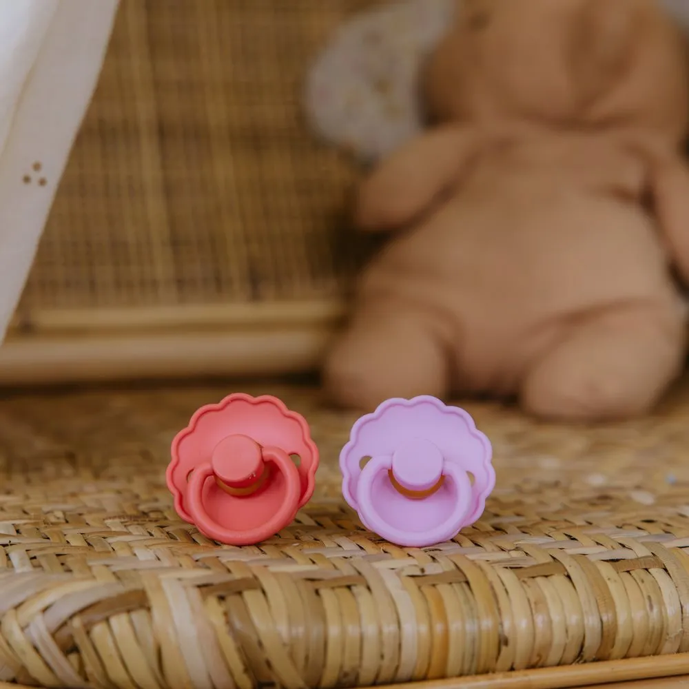 FRIGG 4-Pack Pacifier Set | Rosy Romance