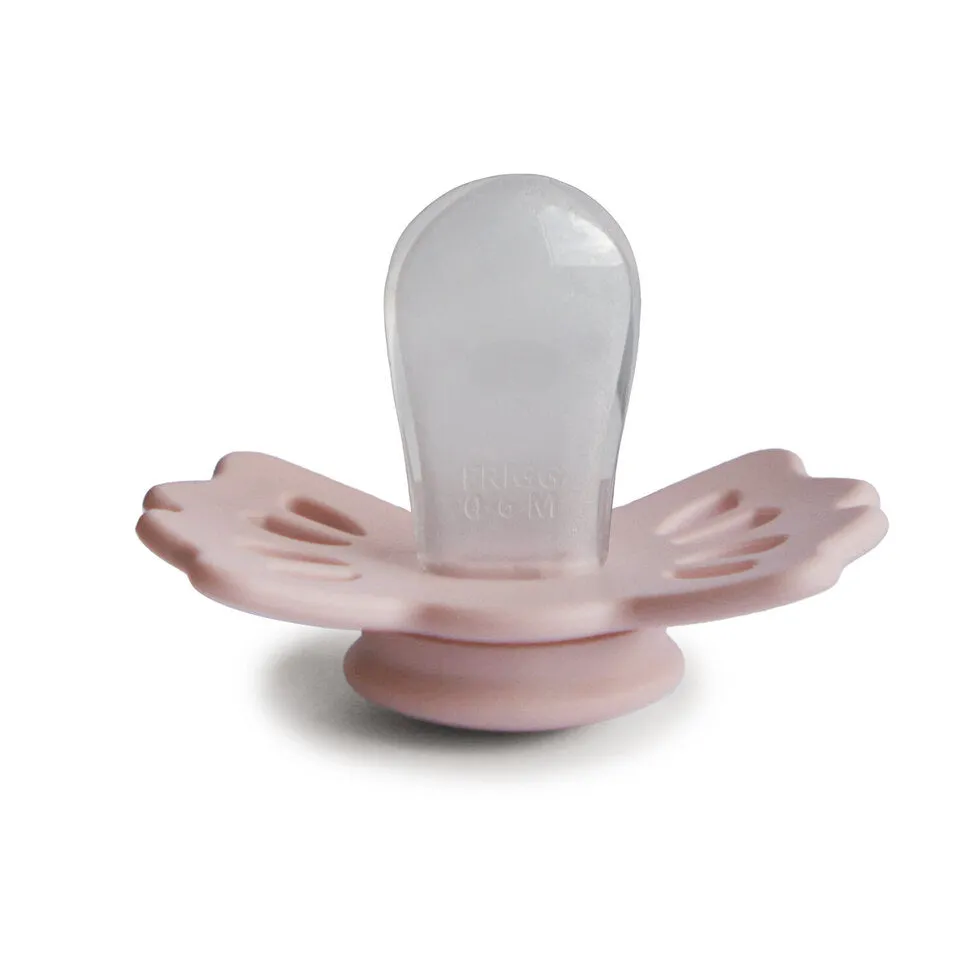 FRIGG Baby's First Pacifier Set | Floral Heart Blush