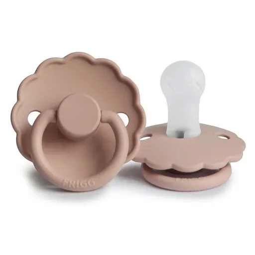 FRIGG Baby's First Pacifier Set | Floral Heart Blush