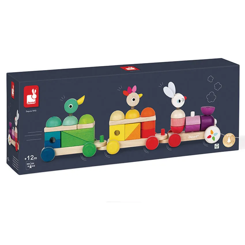 Giant Multicolour Train Pull Along