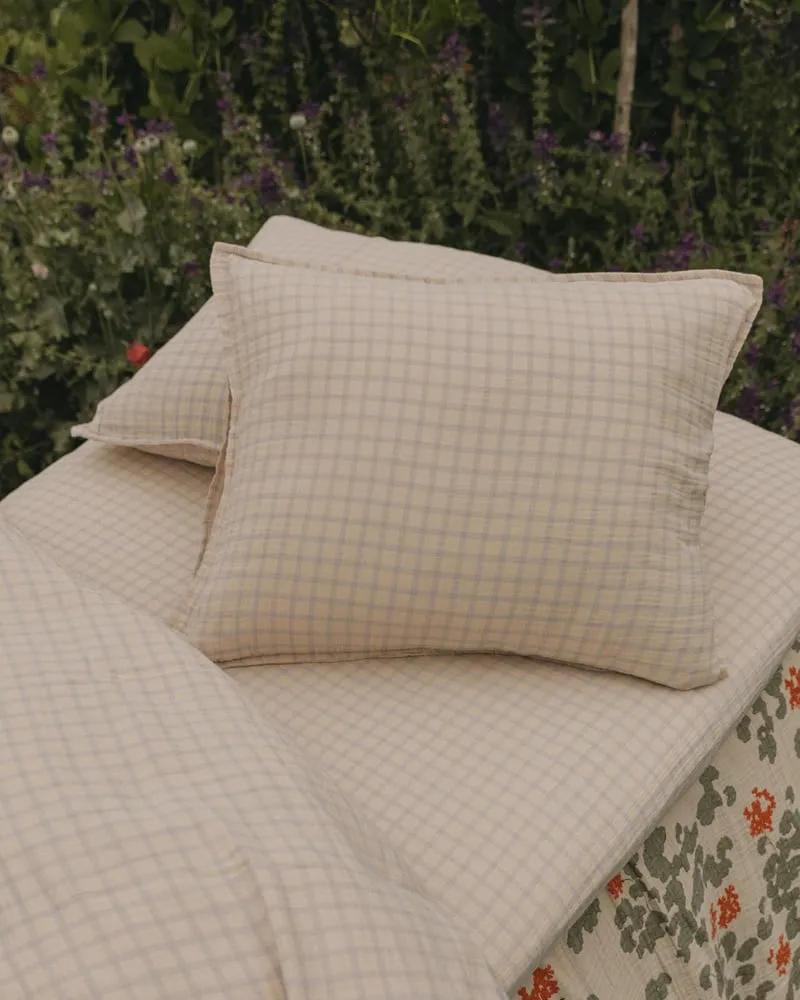 Gingham Sky Muslin Pillowcase