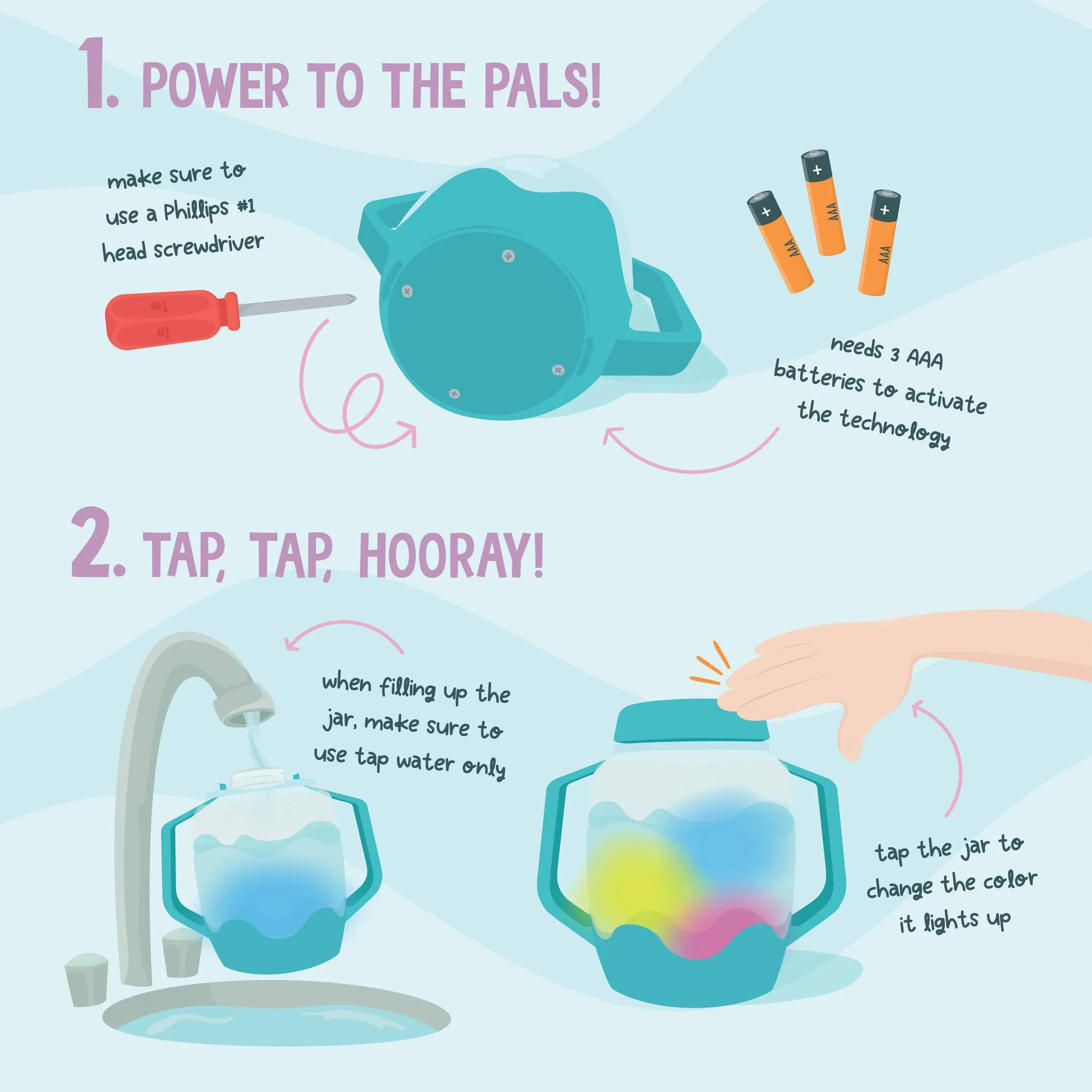 Glo Pal Sensory Play Jar | Blue