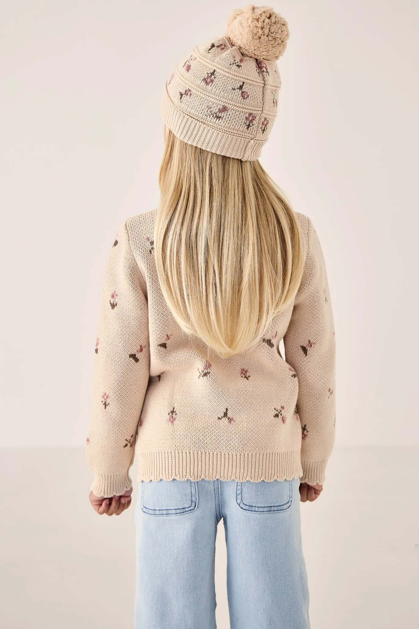 Hat Delilah Knit | Jacquard Misty Rose