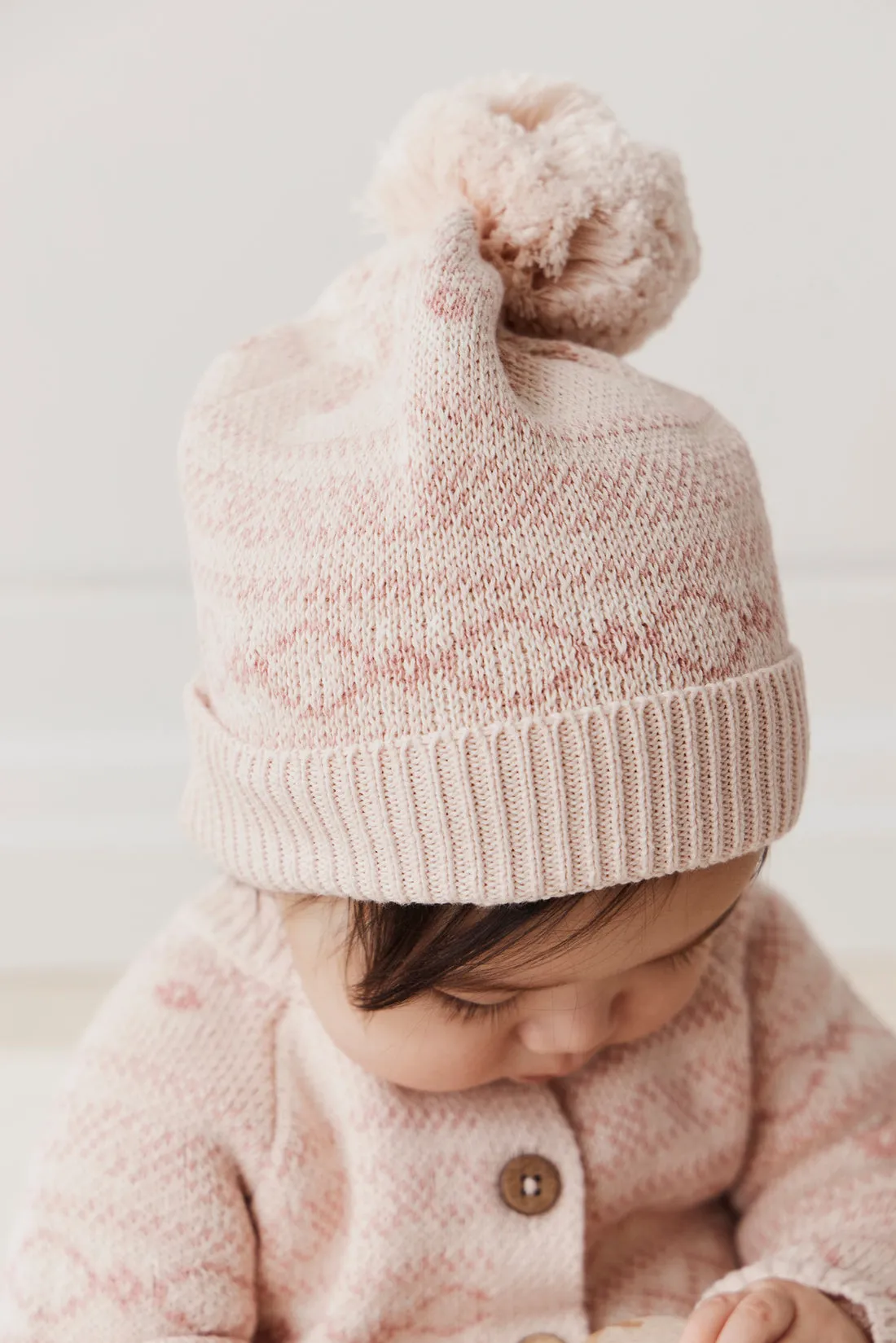 Hat Millie | Fairisle Whisper Pink