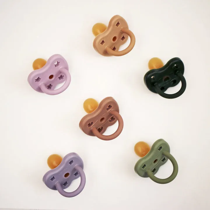 Hevea Pacifier 2-pack Orthodontic | Powder Pink and Lavender 3-36 months BOX