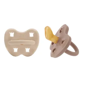 Hevea Pacifier 2-pack Orthodontic | Sandy Nude & Tan Beige 3-36 months BOX