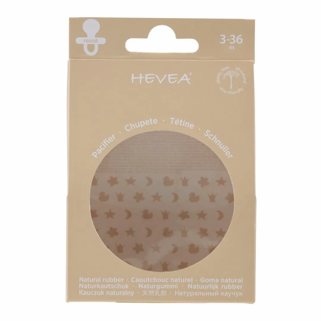 Hevea Pacifier 2-pack Orthodontic | Sandy Nude & Tan Beige 3-36 months BOX