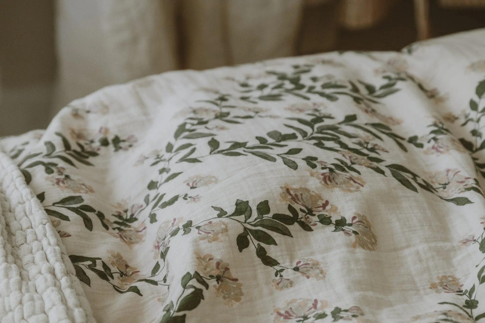 Honeysuckle Muslin Double EU Duvet Cover