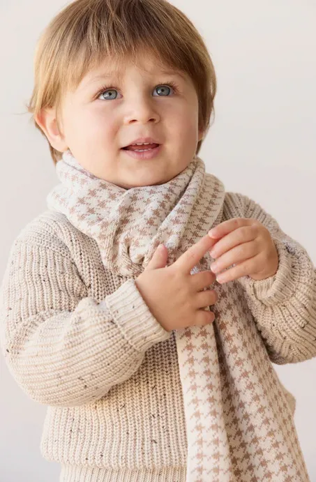 Houndstooth Scarf | Natural