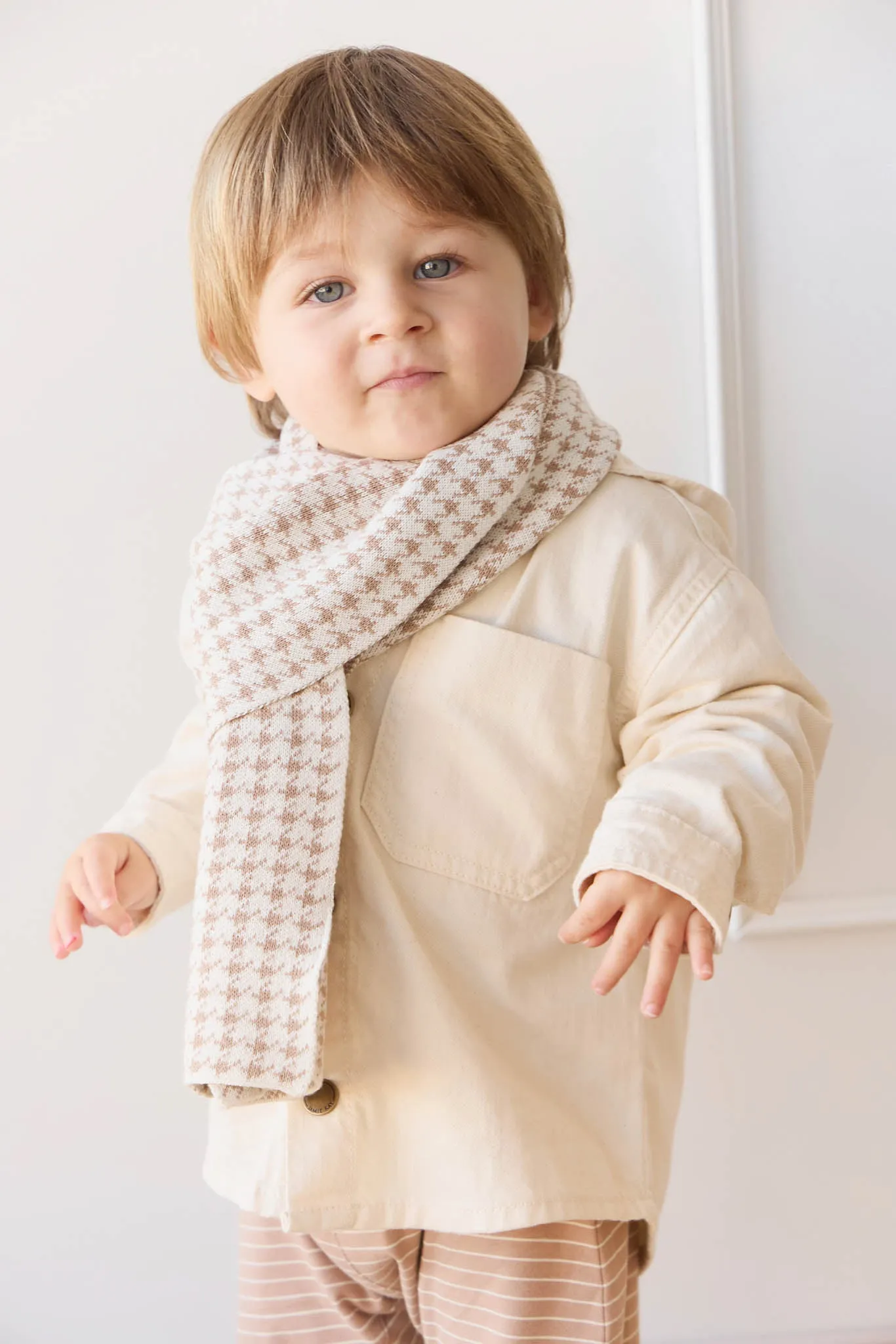 Houndstooth Scarf | Natural