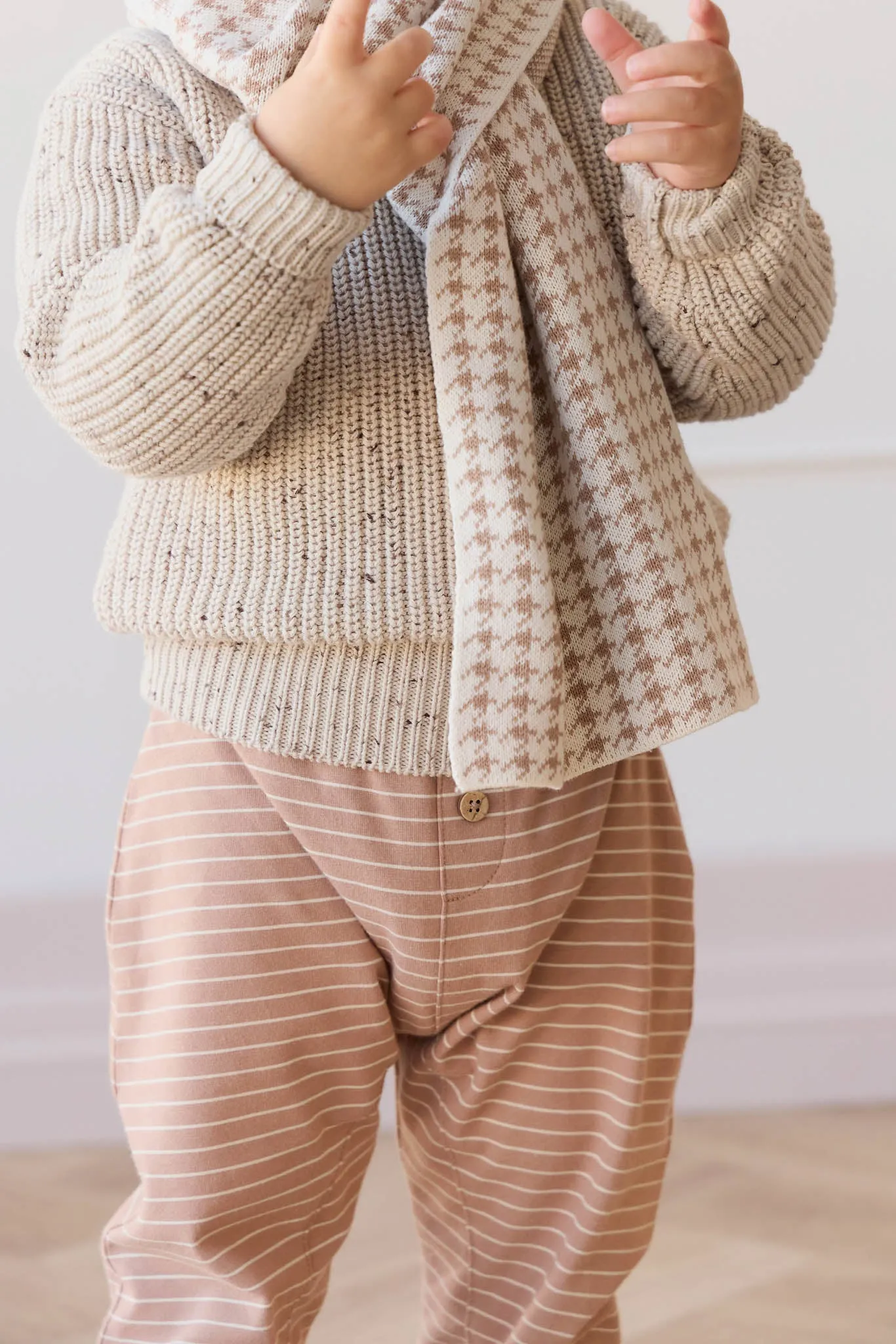 Houndstooth Scarf | Natural