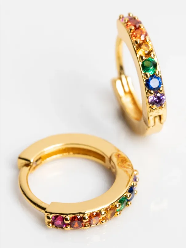 Huggie Hoops | Rainbow
