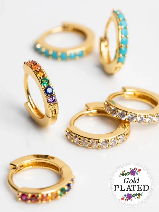 Huggie Hoops | Rainbow