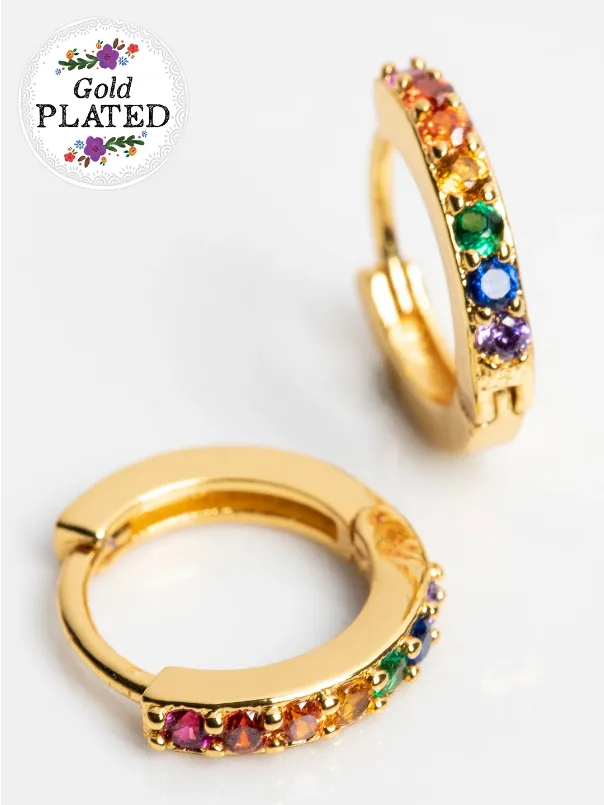 Huggie Hoops | Rainbow