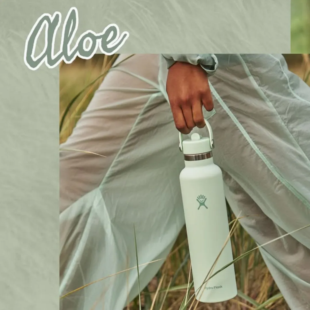 Hydroflask Drink Bottle 21oz (621ml) Standard STRAW Cap - Aloe