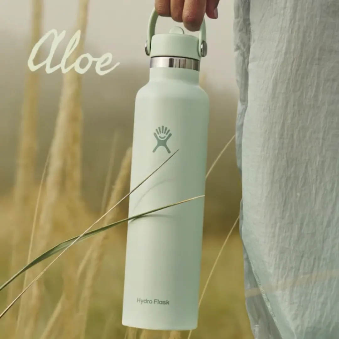Hydroflask Drink Bottle 21oz (621ml) Standard STRAW Cap - Aloe