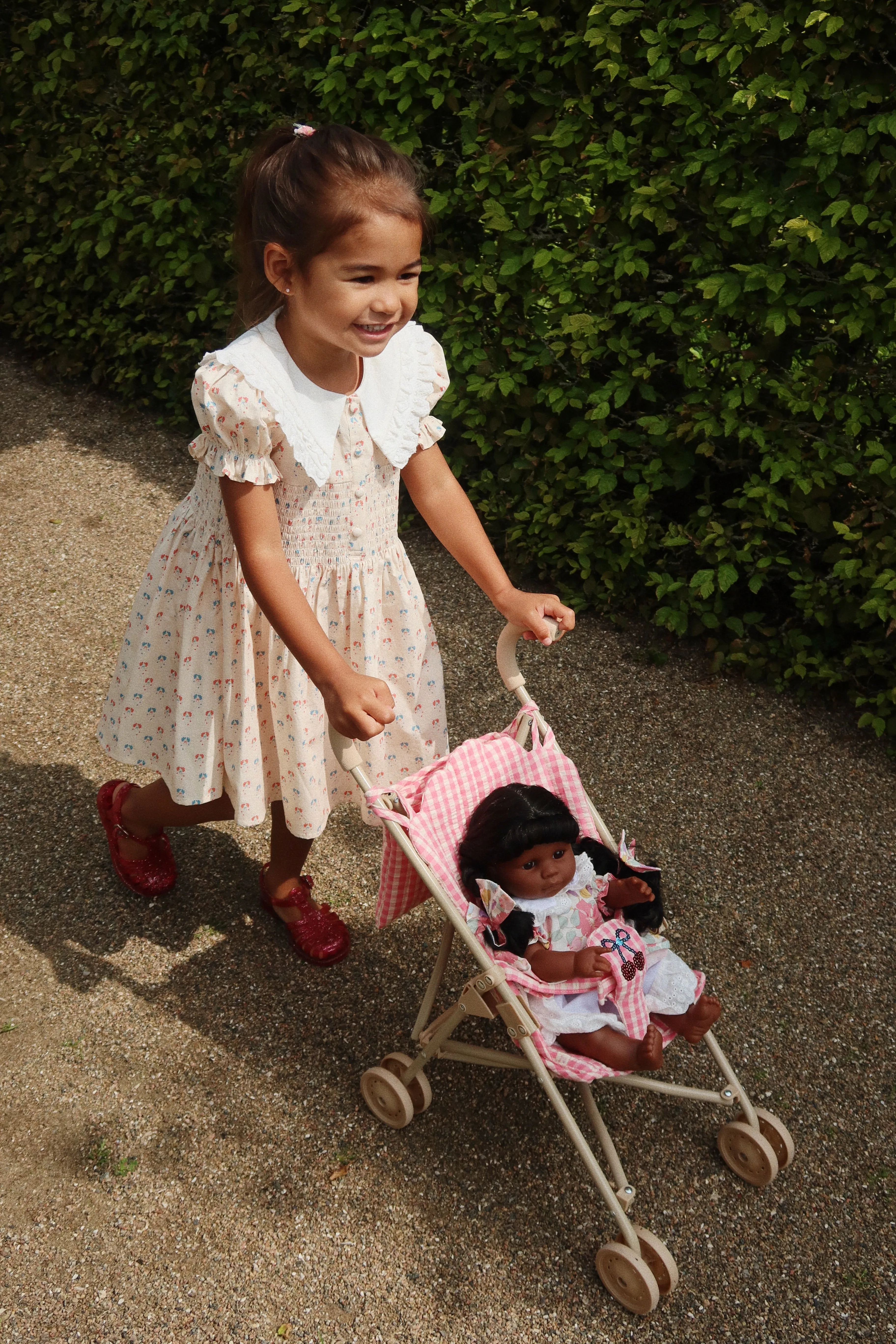 Konges Sløjd Doll Stroller | Cheeky Bubblegum Check
