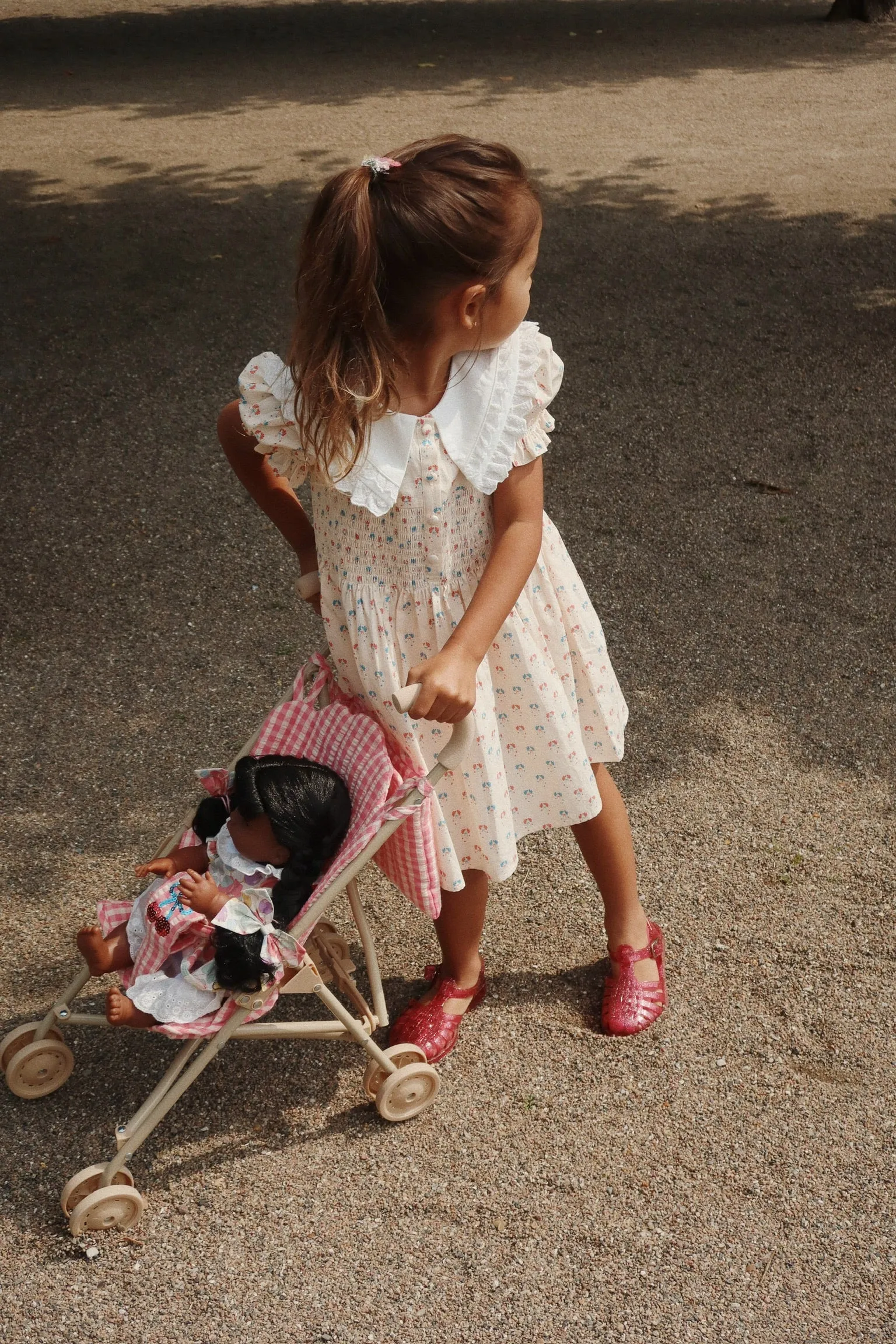Konges Sløjd Doll Stroller | Cheeky Bubblegum Check