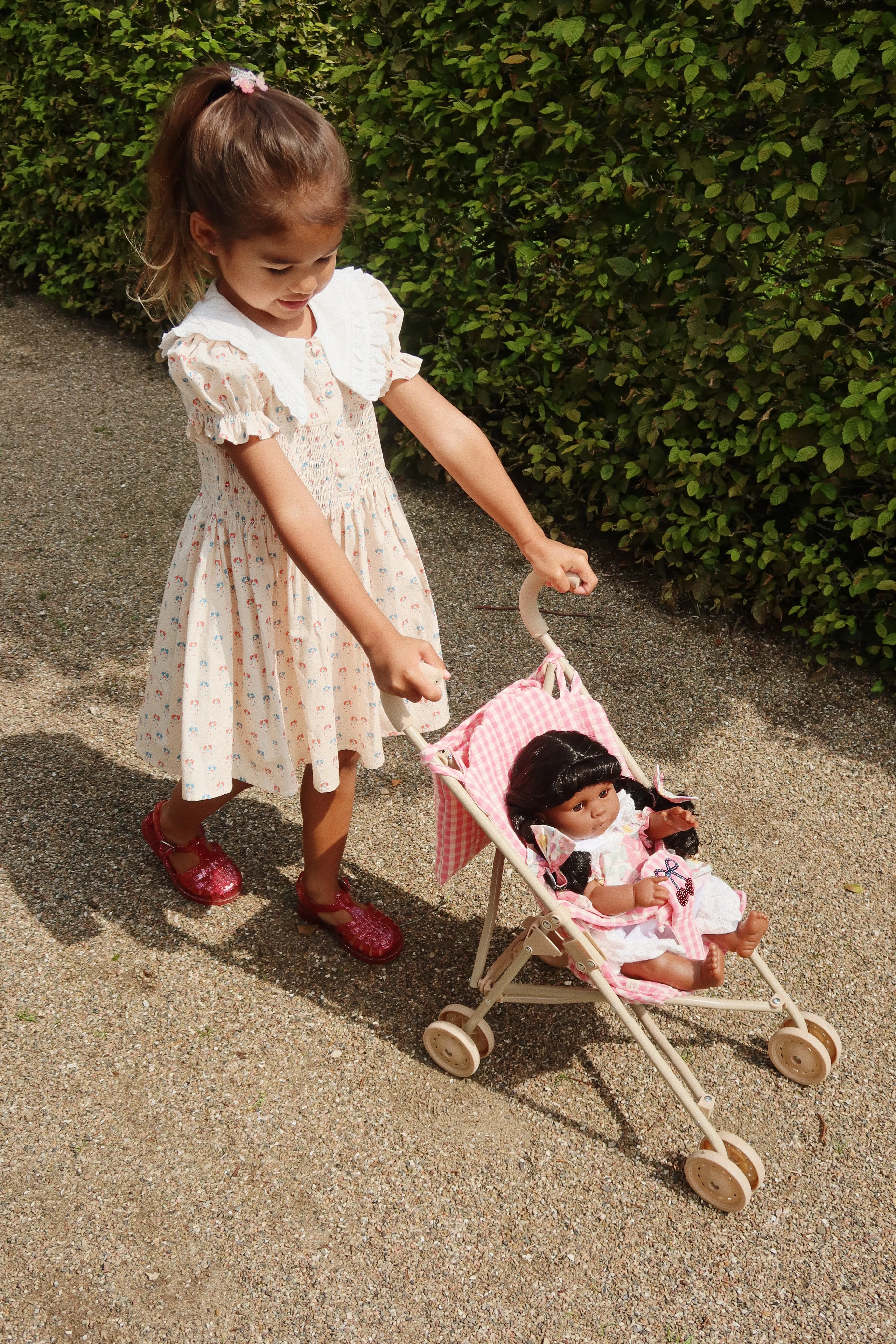 Konges Sløjd Doll Stroller | Cheeky Bubblegum Check